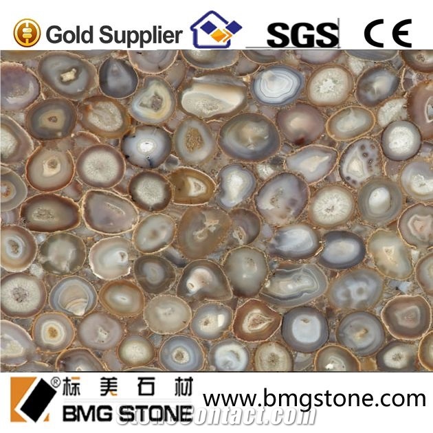 Brazil Yellow Agate Semi Precious Stone Tiles/Slab