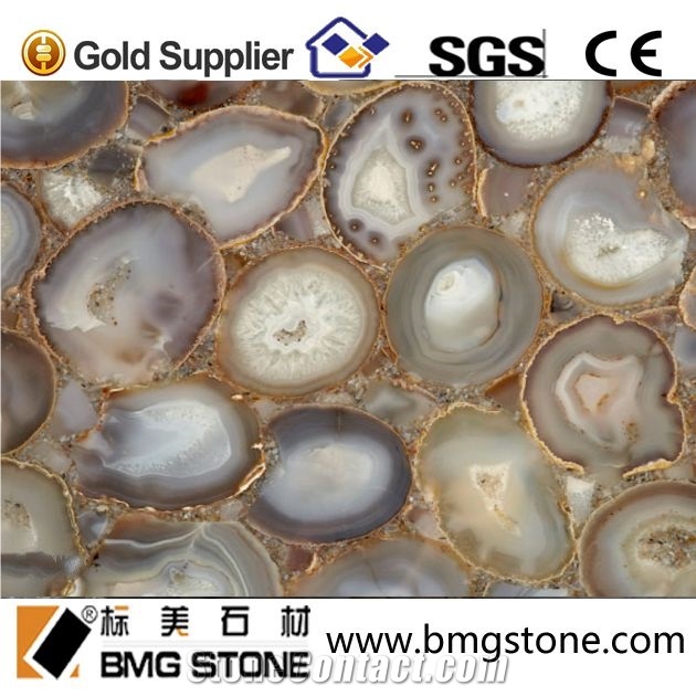 Brazil Yellow Agate Semi Precious Stone Tiles/Slab