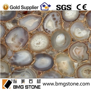 Brazil Yellow Agate Semi Precious Stone Tiles/Slab