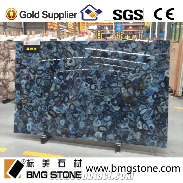 Green Translucent Agate Semiprecious Stone Slabs