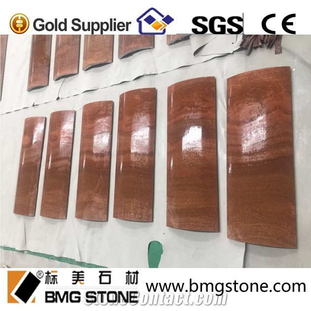 Natural Wooden Marmo Yellow Column for Decoration