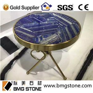 Semi Precious Stone Lapis Lazuli Blue Table Top
