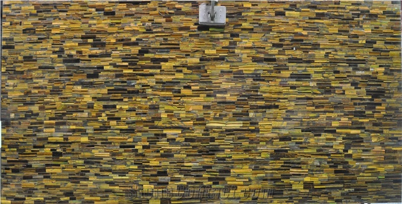 Semi Precious Stone Slabs Yellow Tiger Eyes