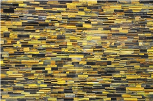 Semi Precious Stone Slabs Yellow Tiger Eyes