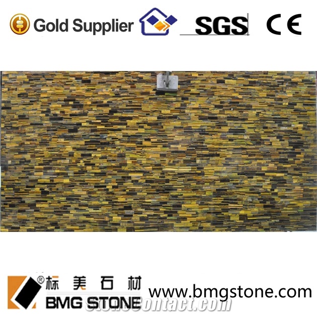 Semi Precious Stone Slabs Yellow Tiger Eyes