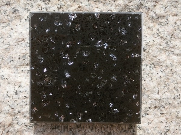 Quartz Stone with Crystal Glass