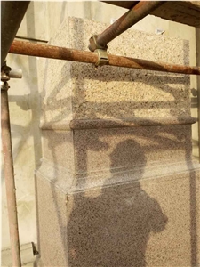 G682, Yellow Granite, Sunset Gold, China G682, Yellow Rustic Granite, Wall Stone, Wall Cladding, Facade Stone