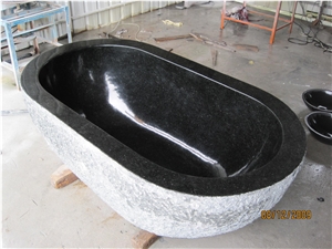 Granite Bathtub, Black Granite Bathtub, Shanxi Black Bathtub, China Black Granite Bathtub, China Shanxi Black Bathtub, Bath Tubs, Bathtub Panels, Bathtub Surround, Polished, Honed, Batutub Size 1900