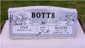 American Style Slant Monuments G603 Granite Carved Statues Tombstone,Gravestone,Headstone,