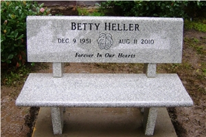 Nature Stone Granite with Benches Design Headstone, Tombstone
