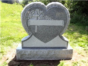 Single&Double Heart Tombstones Heart Shape Monument Design