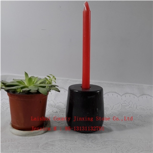 Black Marble Candle Holder /Marble Candle Holders