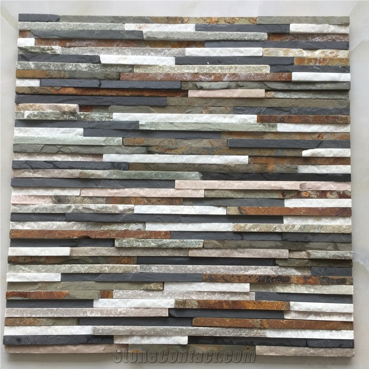 Good Quality Wall Cladding Stone Multicolor Quartztite Cultured Stone