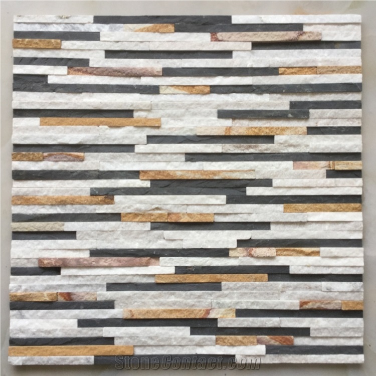 Good Quality Wall Cladding Stone Multicolor Quartztite Cultured Stone