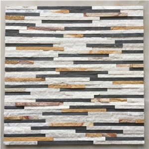 Good Quality Wall Cladding Stone Multicolor Quartztite Cultured Stone