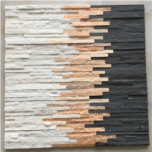Good Quality Wall Cladding Stone Multicolor Quartztite Cultured Stone