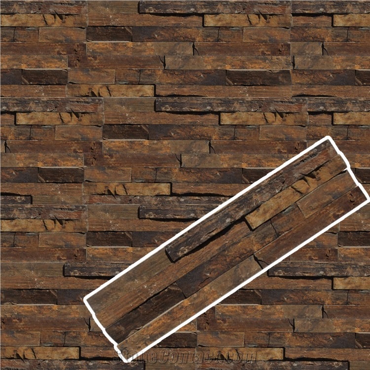 Hebei Rusty Quartzite Cement Culture Stone/Z Cladding/Stacked Stone/ Stone Veneers