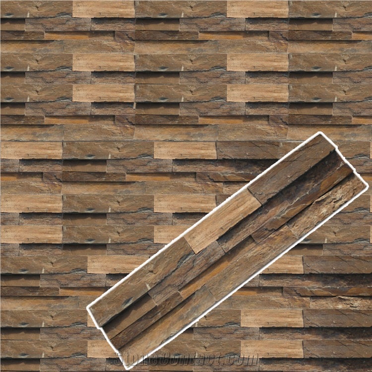 Hebei Rusty Quartzite Cement Culture Stone/Z Cladding/Stacked Stone/ Stone Veneers