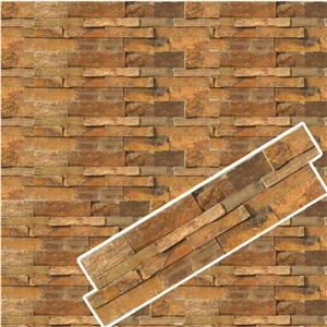 Hebei Rusty Quartzite Cement Culture Stone/Z Cladding/Stacked Stone/ Stone Veneers