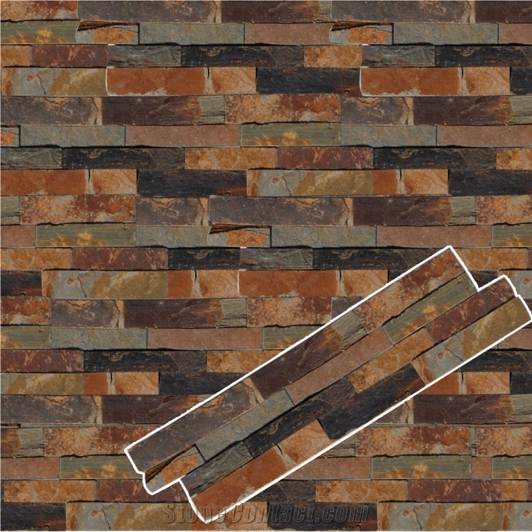 Hebei Rusty Quartzite Cement Culture Stone/Z Cladding/Stacked Stone/ Stone Veneers