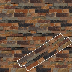 Hebei Rusty Quartzite Cement Culture Stone/Z Cladding/Stacked Stone/ Stone Veneers