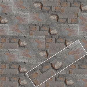 Hebei Rusty Quartzite Cement Culture Stone/Z Cladding/Stacked Stone/ Stone Veneers