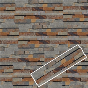 Hebei Rusty Quartzite Cement Culture Stone/Z Cladding/Stacked Stone/ Stone Veneers