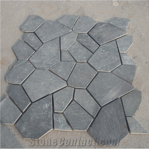 Smc-B020 Natural S1120 Rusty Slate Flagstone Pattern/Crazing Paving Stone/Irregular Mesh Paver