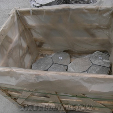 Smc-B020 Natural S1120 Rusty Slate Flagstone Pattern/Crazing Paving Stone/Irregular Mesh Paver