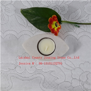Stone Tealight Candle Holder Teardrop