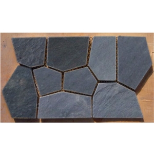 Black Rustic Slate Flag Stone Floor Covering Paving
