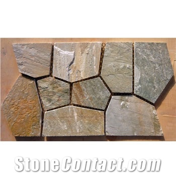 Black Rustic Slate Flag Stone Floor Covering Paving