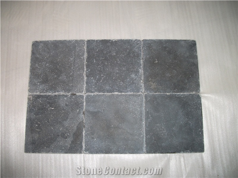 China Blue Limestone Honed & Tumbled Floor Covering Tiles,Floor Pavers
