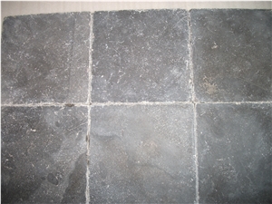 China Blue Limestone Honed & Tumbled Floor Covering Tiles,Floor Pavers