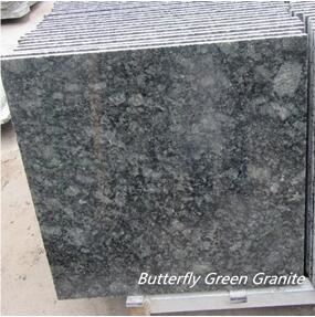 China Butterfly Green Verde Butterfly Granite Polished Tile & Slab