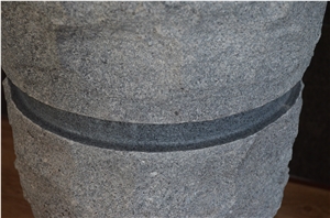 China G654 Granite Dark Grey Sesame Grey Impala Kobra Padang Dark Pedestal Basin Sink