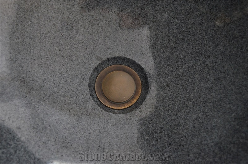 China G654 Granite Dark Grey Sesame Grey Impala Kobra Padang Dark Pedestal Basin Sink