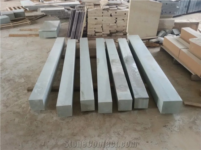 China Green Sandstone Verde Pista Cleft Split Natural Palisade