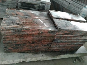 China Multi-Color Red Grey Granite Polished Stair Step