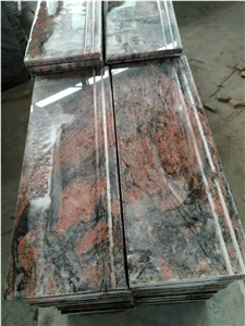 China Multi-Color Red Grey Granite Polished Stair Step