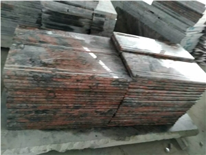 China Multi-Color Red Grey Granite Polished Stair Step