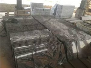 China Multicolor Red & Black Granite Polished Tile Small Slab & Tiles for Flooring Tiles Wall Tiles