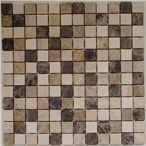 Emperador Marble Mosaic Wall Mosaic Kitchen Bathroom Mosaic Polished Tumbled Mosaic