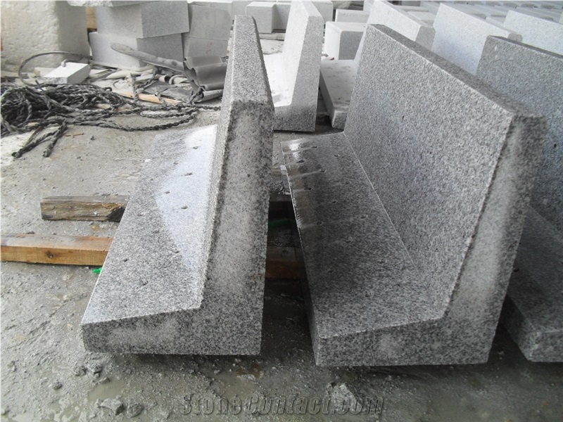 G603 China Light Grey Silver White Crystal White Star White Bianco Satini Flamed Building Stones Landscape Customized Stones Kerb Stone Side Stone