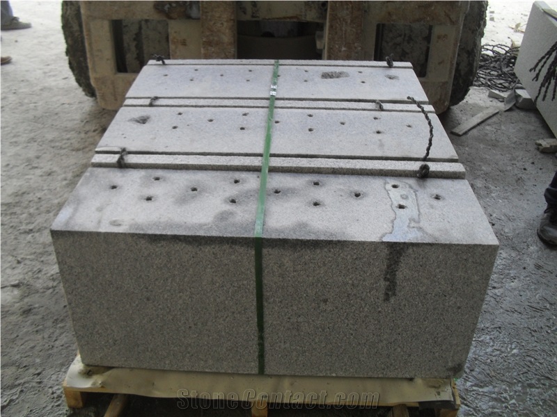 G603 China Light Grey Silver White Crystal White Star White Bianco Satini Flamed Building Stones Landscape Customized Stones Kerb Stone Side Stone