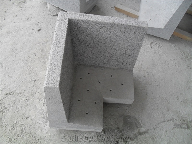 G603 China Light Grey Silver White Crystal White Star White Bianco Satini Flamed Building Stones Landscape Customized Stones Kerb Stone Side Stone