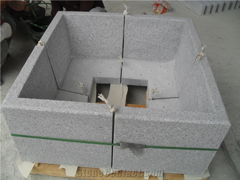 G603 China Light Grey Silver White Crystal White Star White Bianco Satini Flamed Building Stones Landscape Customized Stones Kerb Stone Side Stone