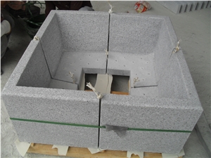 G603 China Light Grey Silver White Crystal White Star White Bianco Satini Flamed Building Stones Landscape Customized Stones Kerb Stone Side Stone