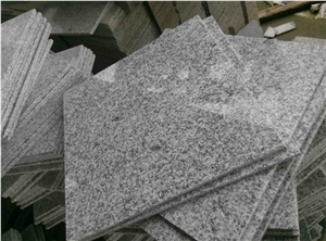G603 China Light Grey Silver White Sesame White Bianco Crystal Sartini White Crystal Grey Granite Polished Tile Slab