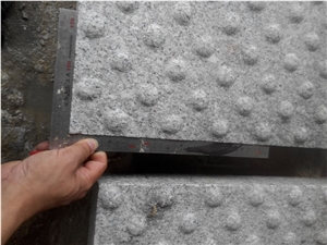 G603 White Sesame Crystal Sandblast Tactile Blind Paver